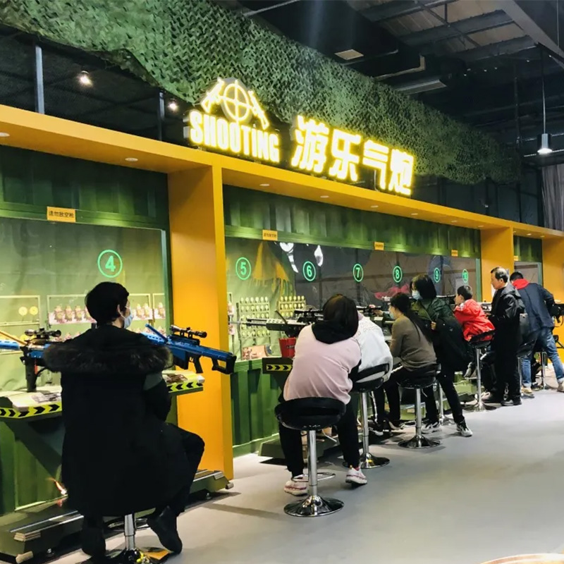 武漢室內游樂園游樂氣炮射擊館案例_深圳市軍博游藝設備有限公司